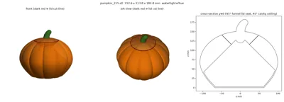 Preview render of Small pumpkin (100 mm), +0.25 mm Z offset